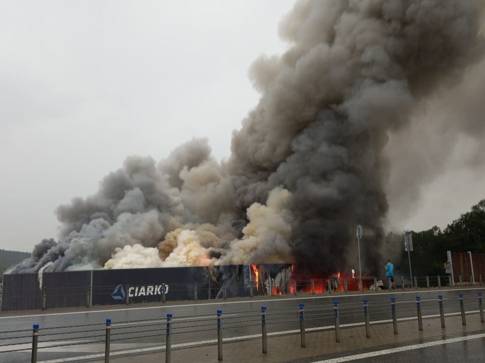 pożar ciarko sanok fabryka