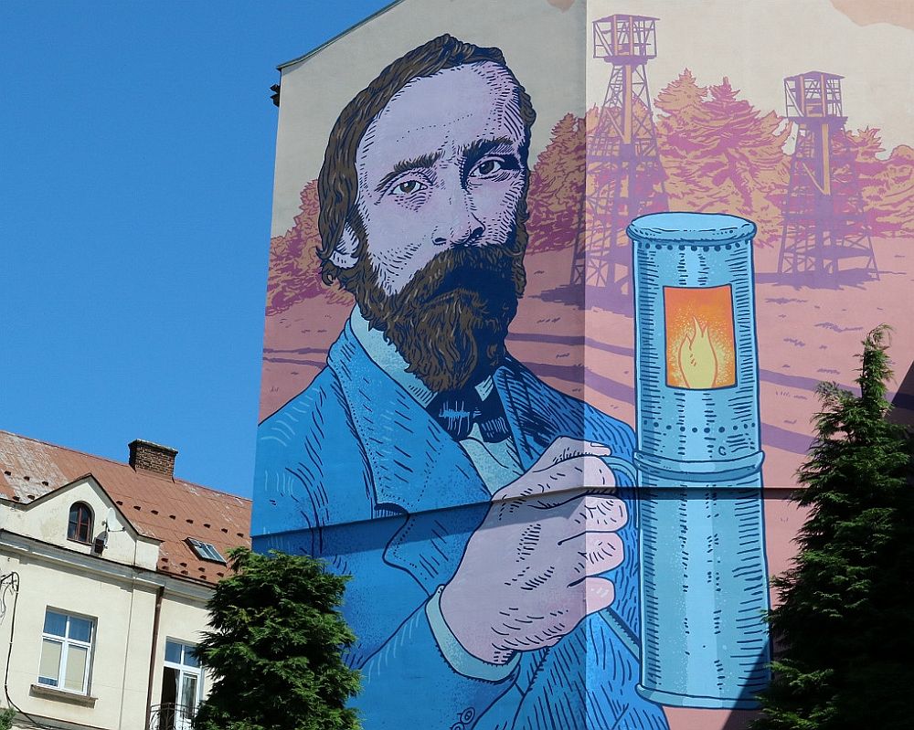mural ignacy łukasiewicz krosno